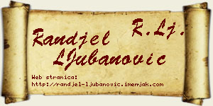 Ranđel LJubanović vizit kartica